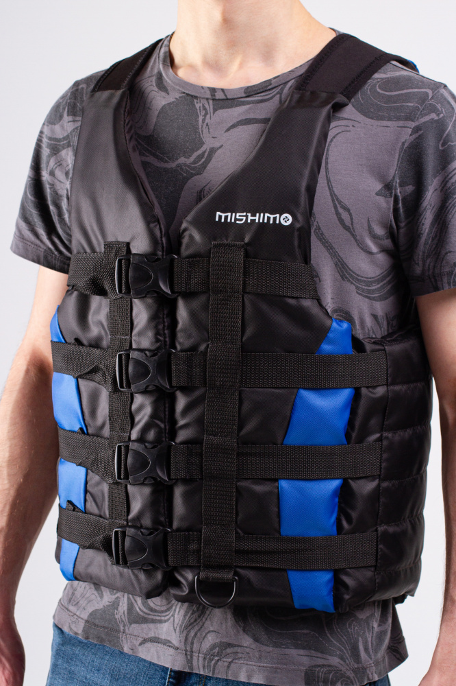 Жилет спасательный MISHIMO PRO Премиум качества Черно-синий в Севастополе