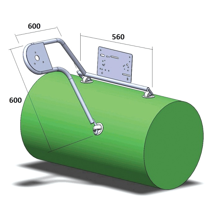 Стойка рулевая с креплением на баллон надувной лодки 25мм в Севастополе
