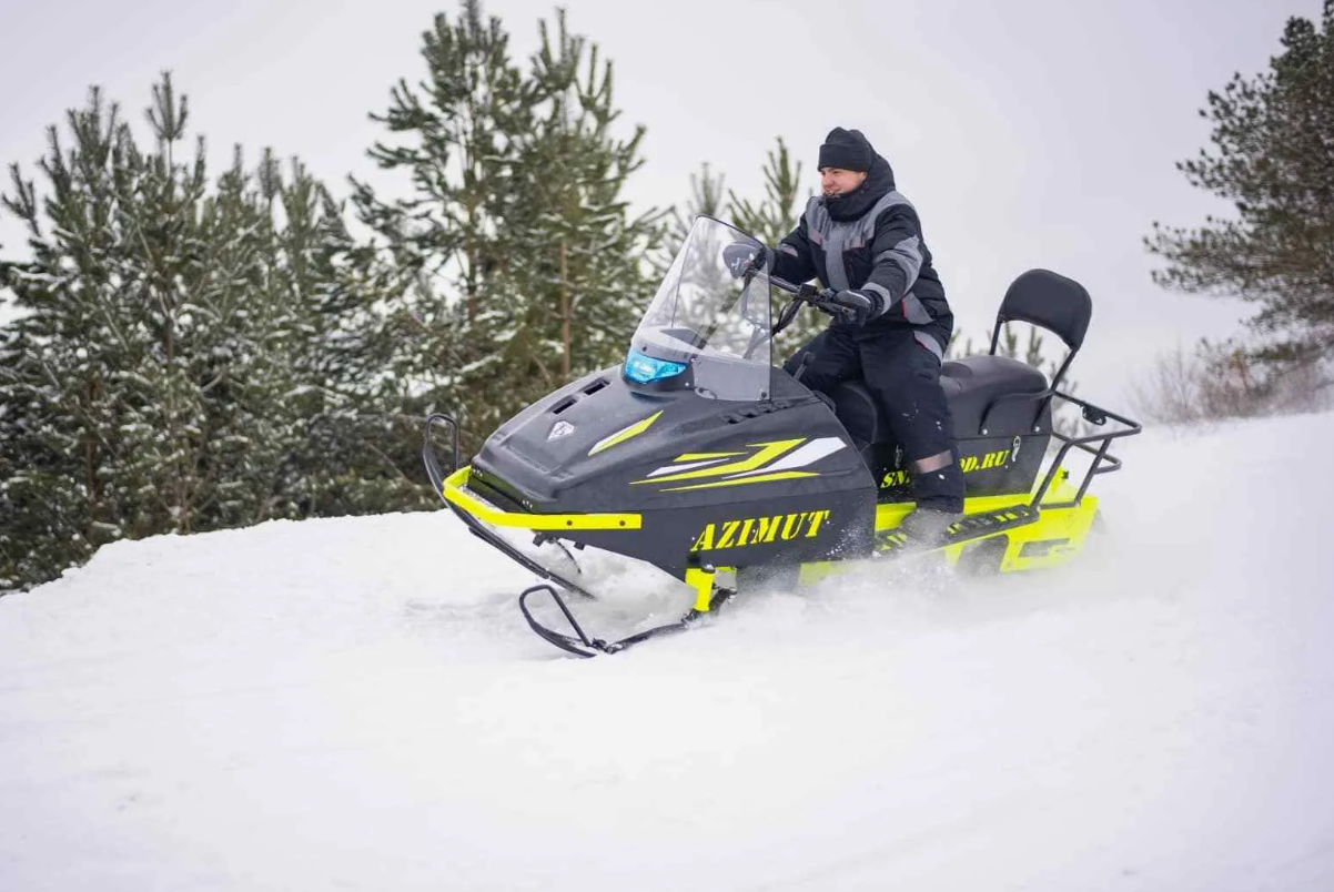 Миниснегоход Бурлак Азимут 20 л.с. , эл.запуск, реверс, тормоз гидравл, капот черный в Севастополе