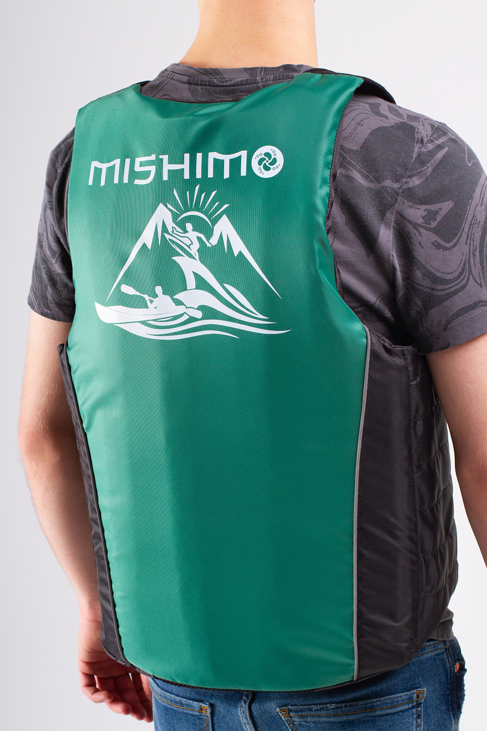 Жилет спасательный MISHIMO PRO Премиум качества Черно-зеленый в Севастополе